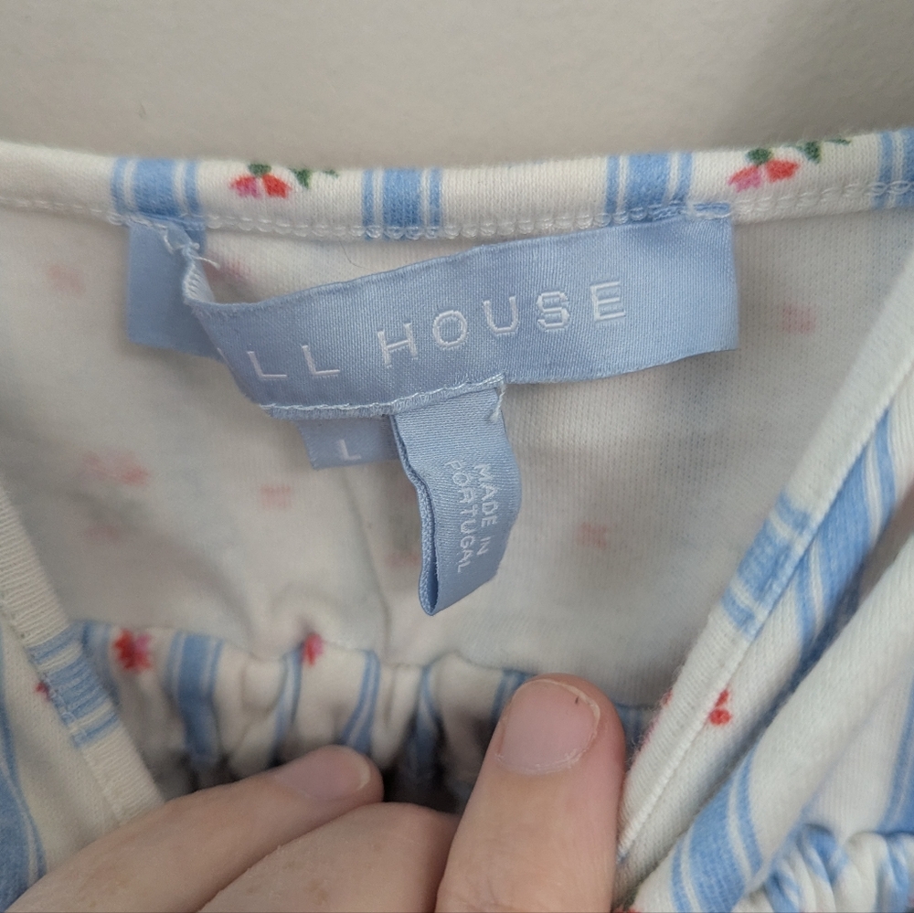 Hill House The Aurora Sleep Dress Floral Stripe Pajamas Nightgown Lounge - Picture 8 of 15